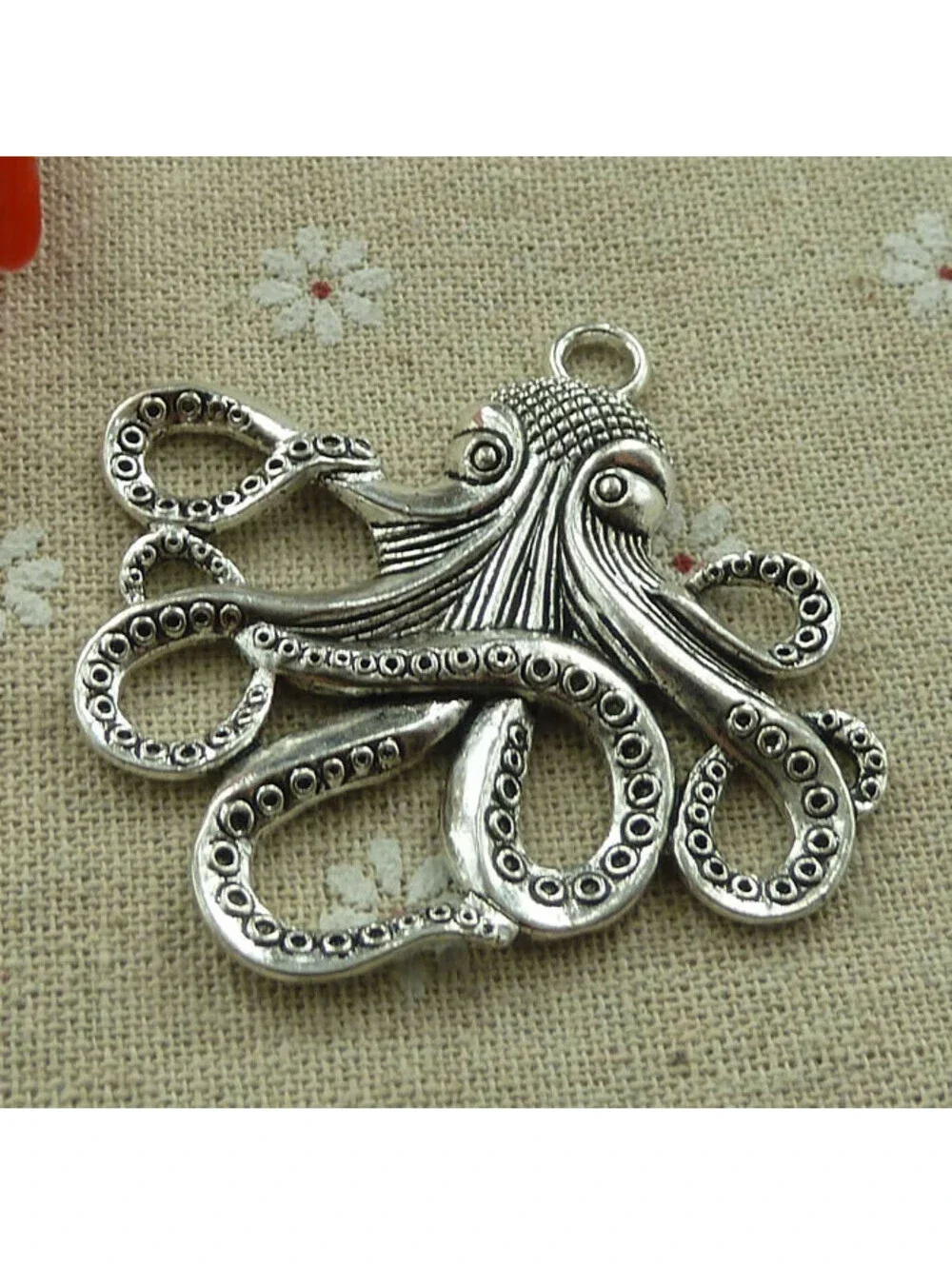 Free Ship 12 pcs tibetan silver octopus charms pendant 59x56mm L-817
